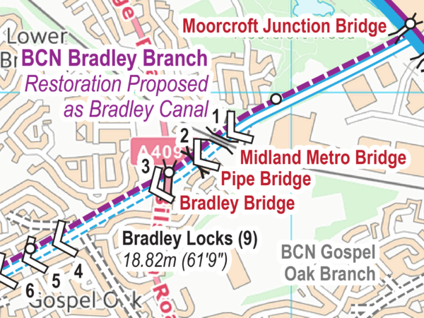 Extract from free Bradley Canal Map