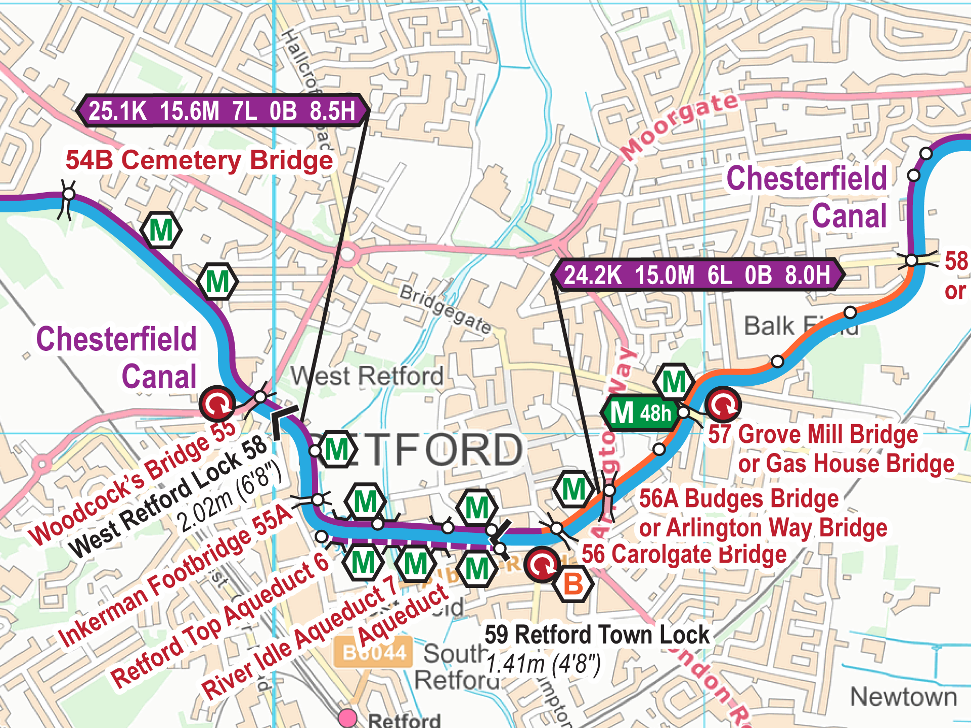 Chesterfield Canal Maps Waterway Routes