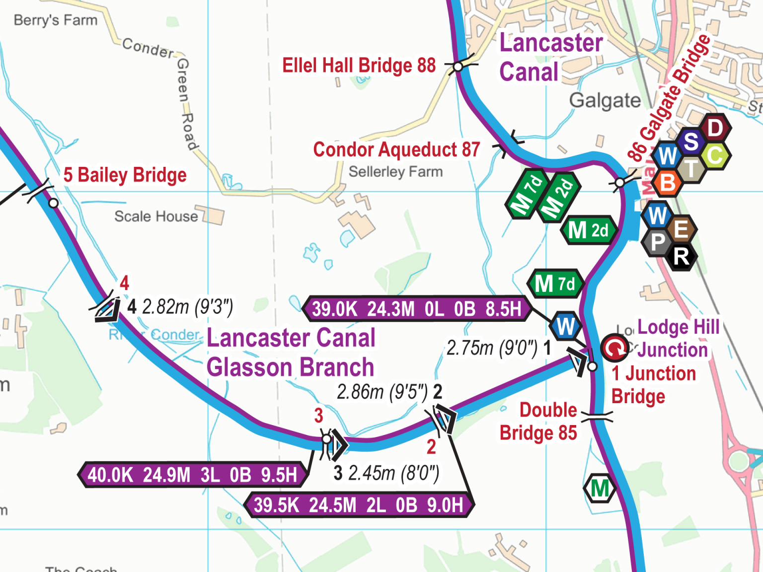 Lancaster Canal Maps Waterway Routes