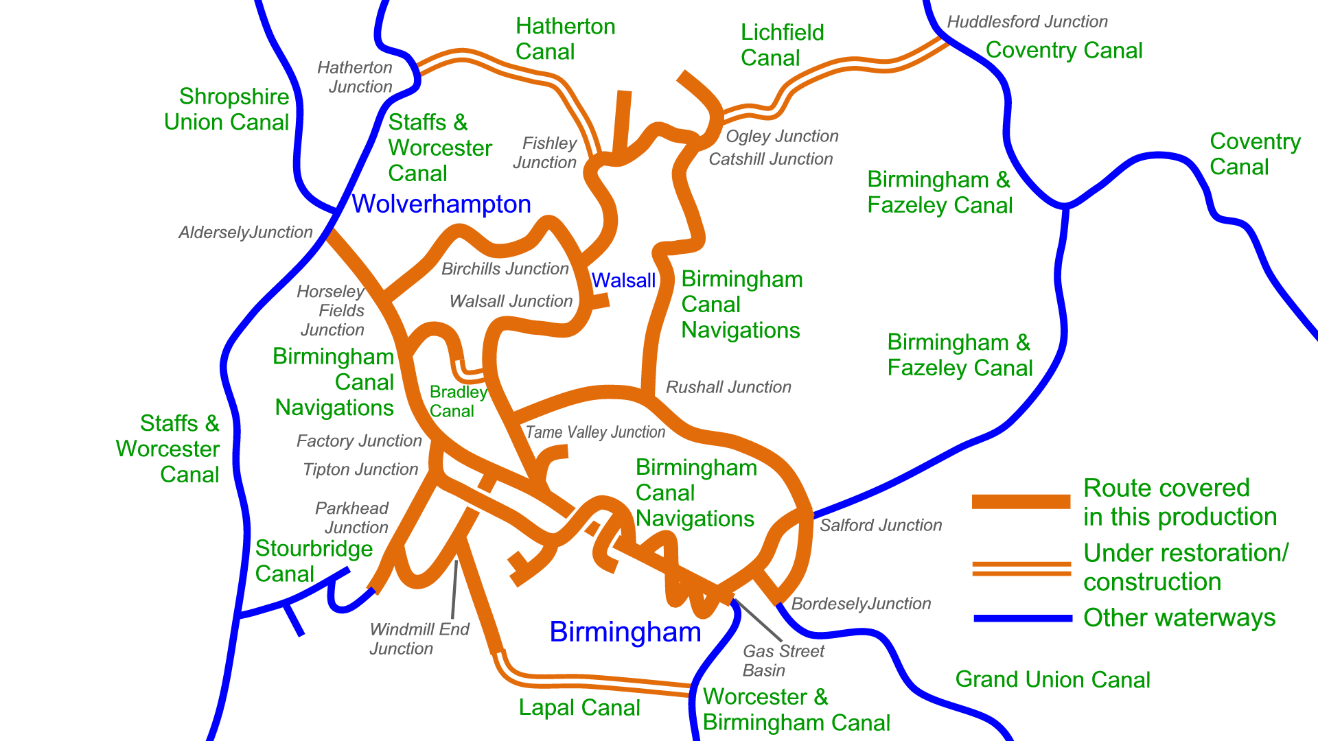Birmingham Canal Navigations (BCN) Cruising Map for Download – Waterway