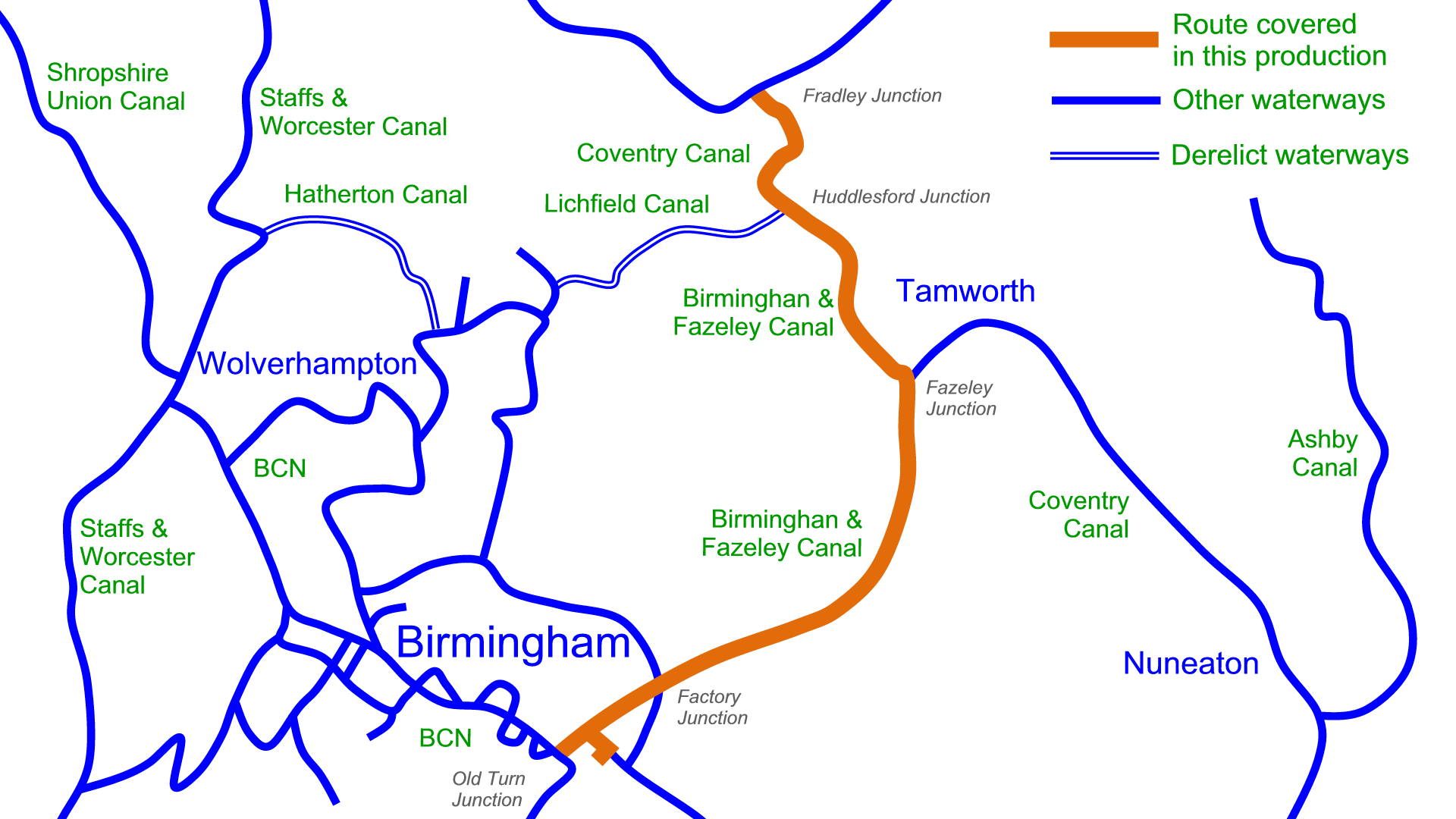 Birmingham & Fazeley Canal Maps – Waterway Routes