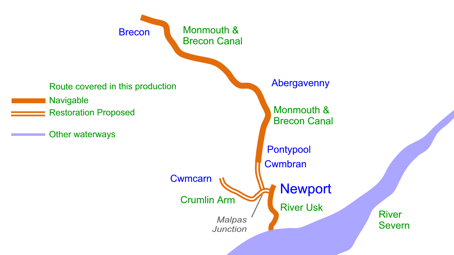 Monmouth & Brecon Canal Map for Download