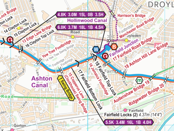 Ashton and Peak Forest Canals Map for Download