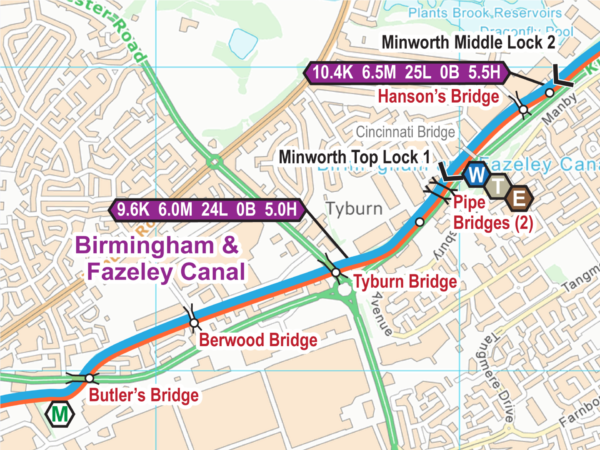 Birmingham & Fazeley Canal Map for Download