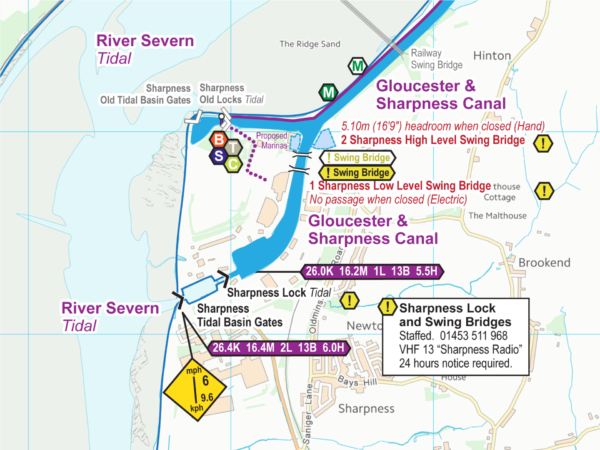 River Severn and Gloucester & Sharpness Canal Map for Download