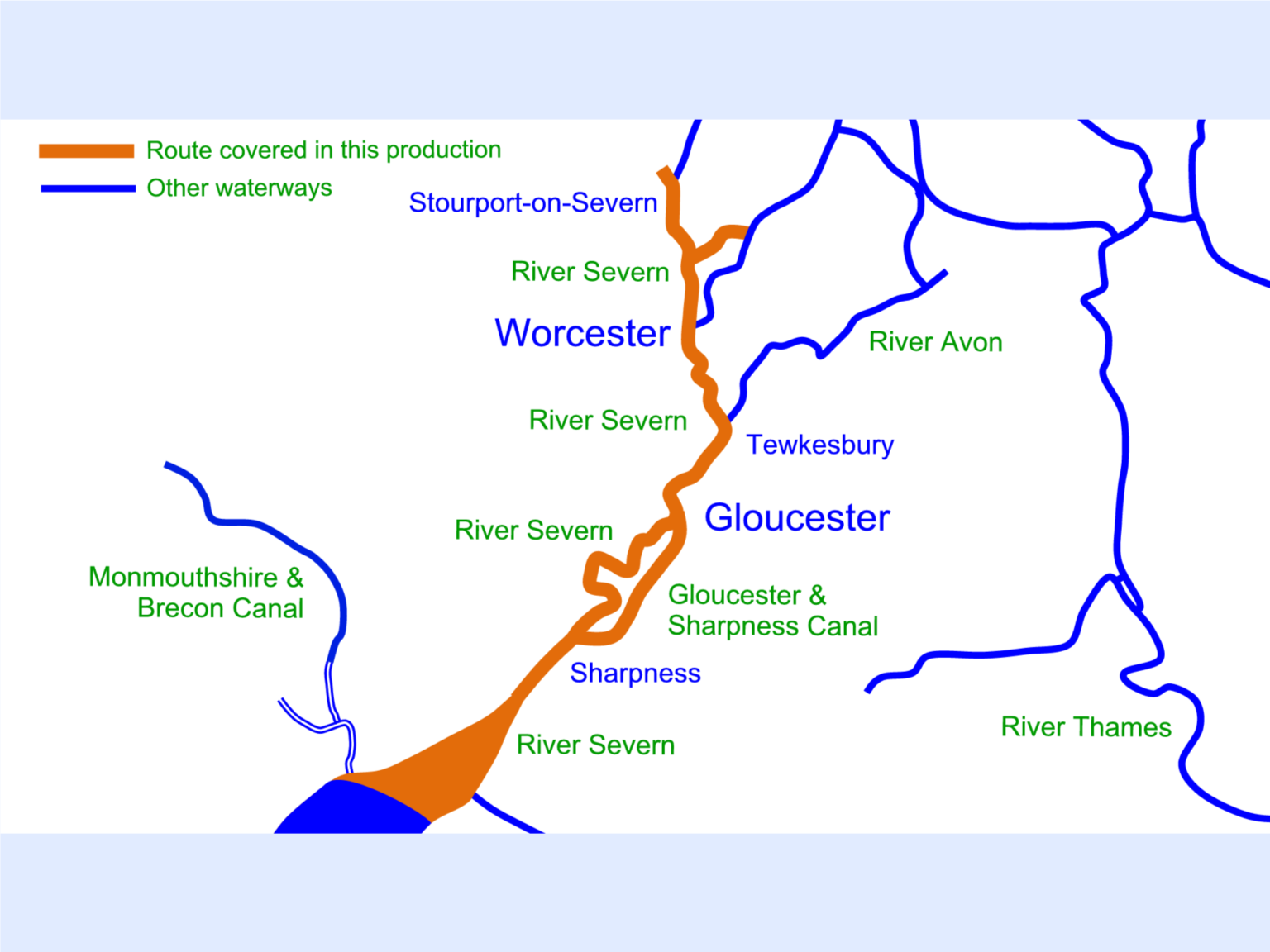 River Severn and Gloucester & Sharpness Canal Cruising Map for Download