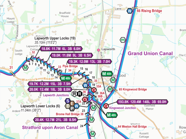 Stratford upon Avon Canal Map for Download