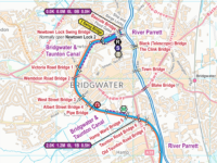 Bridgwater & Taunton and Grand Western Canals Map for Download