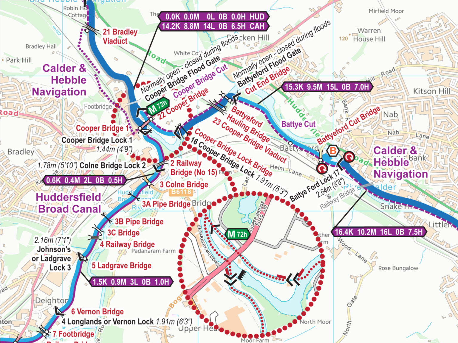 Birmingham Mini Ring Cruising Map for Download Waterway Routes
