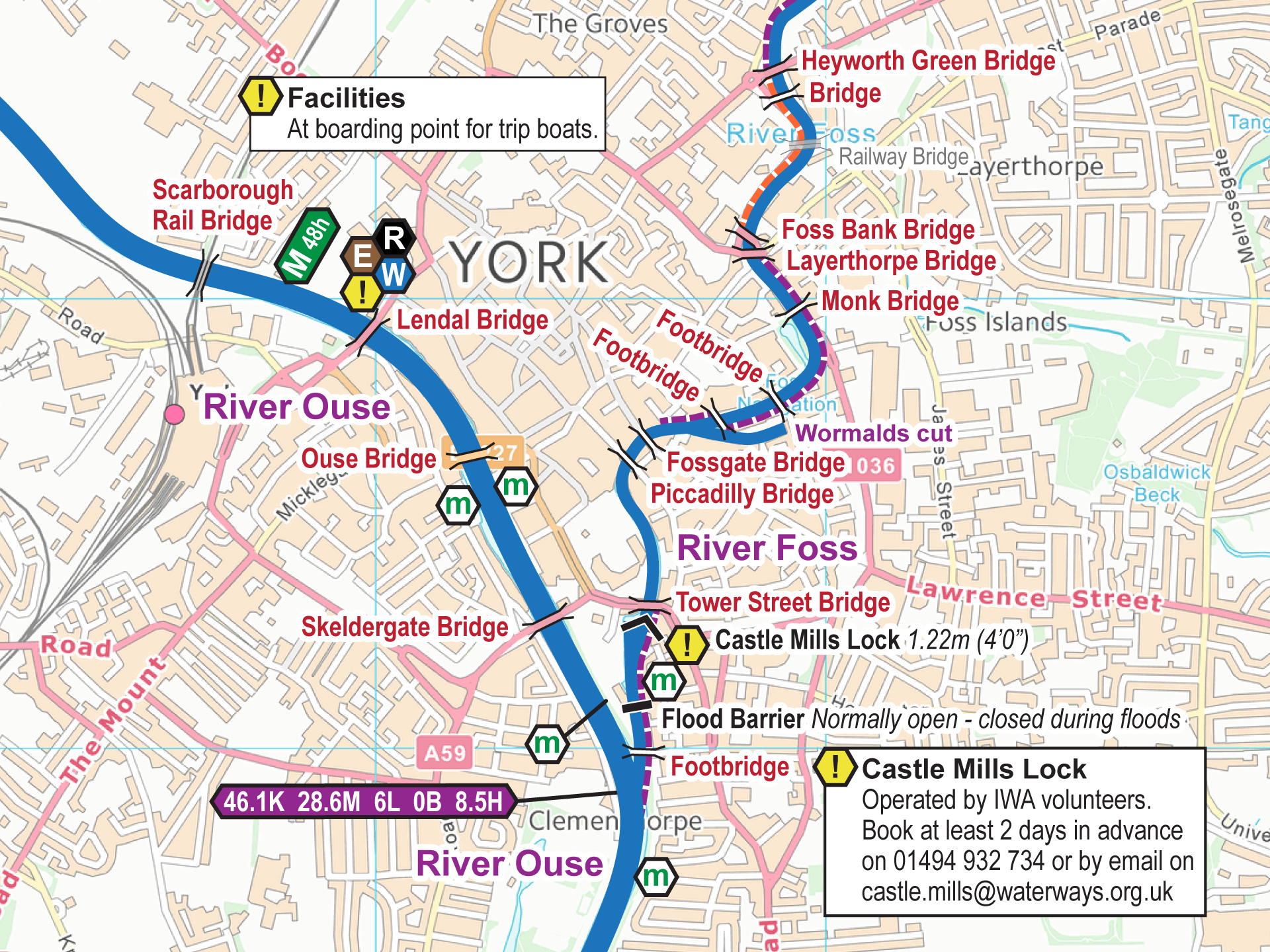 Extract from my River Ouse Map in November 2021.