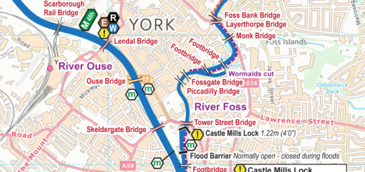 Extract from my River Ouse Map in November 2021.