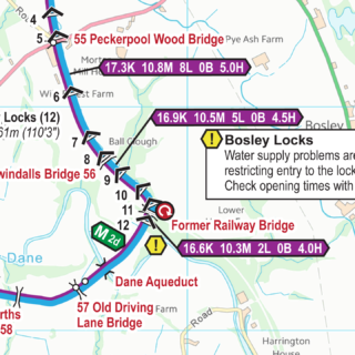 Extract from my Macclesfield Canal Map in January 2023