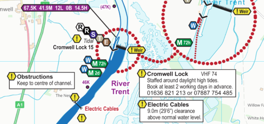 Extract from my River Trent Map in February 2023