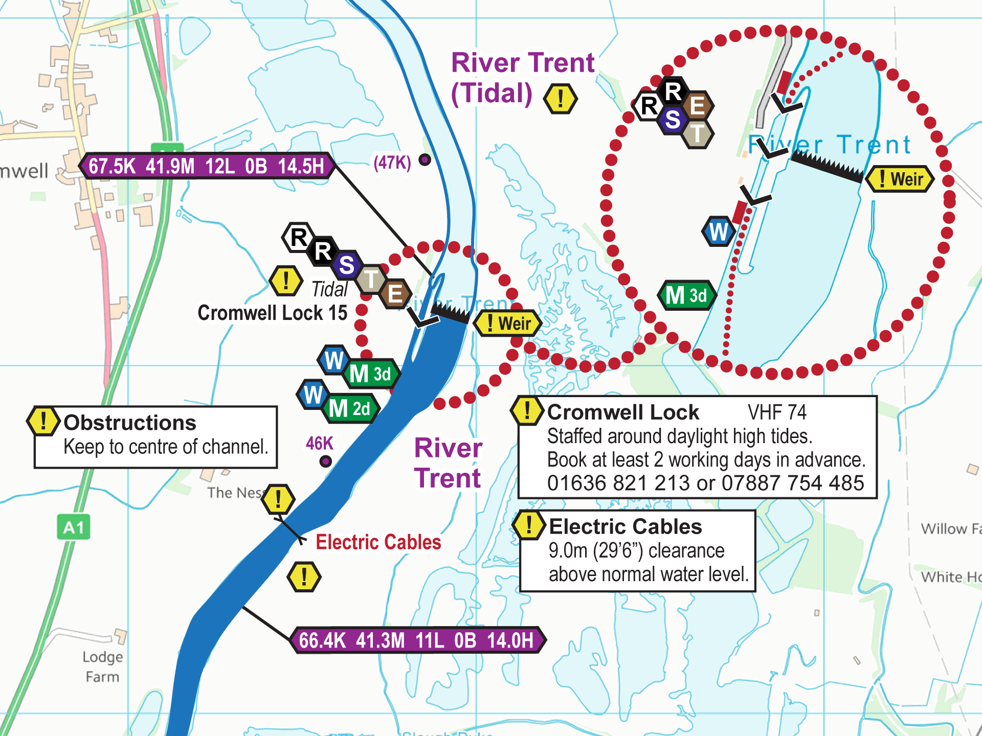 Extract from my River Trent Map in March 2023