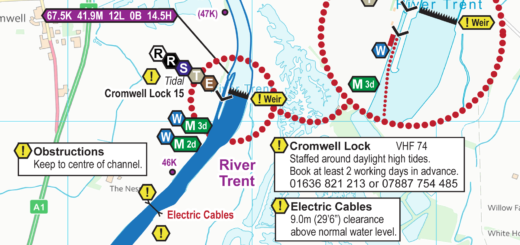 Extract from my River Trent Map in March 2023